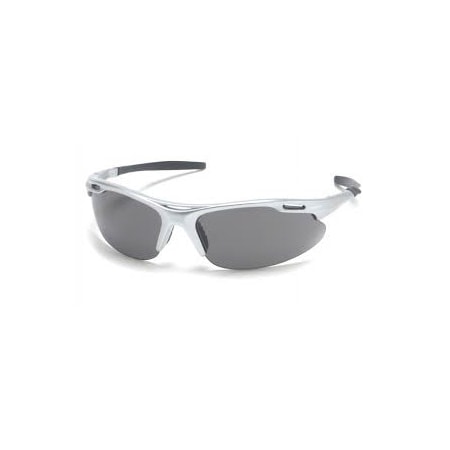 Pyramex Avante(R), Safety Glasses, Anti-Scratch, Gray Lens, Silver Frame SS4520D